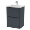 Picture of Neutral Lunar 600mm Floor Standing 2 Drawer Vanity & Ceramic Basin