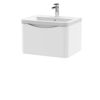 Picture of Neutral Lunar 600mm Wall Hung 1 Drawer Vanity & Ceramic Basin