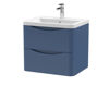 Picture of Neutral Lunar 600mm Wall Hung 2 Drawer Vanity & Ceramic Basin