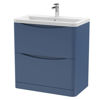 Picture of Neutral Lunar 800mm Floor Standing 2 Drawer Vanity & Ceramic Basin