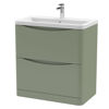 Picture of Neutral Lunar 800mm Floor Standing 2 Drawer Vanity & Ceramic Basin