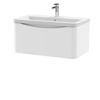 Picture of Neutral Lunar 800mm Wall Hung 1 Drawer Vanity & Ceramic Basin