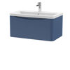 Picture of Neutral Lunar 800mm Wall Hung 1 Drawer Vanity & Ceramic Basin