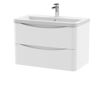 Picture of Neutral Lunar 800mm Wall Hung 2 Drawer Vanity & Ceramic Basin