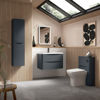 Picture of Neutral Lunar 800mm Wall Hung 2 Drawer Vanity & Ceramic Basin