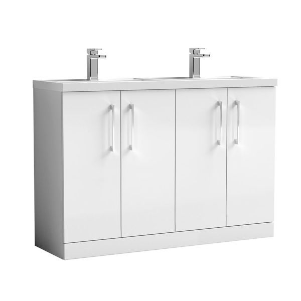 Picture of Nuie Arno 1200mm Floor Standing 4 Door Vanity & Double Basin 1