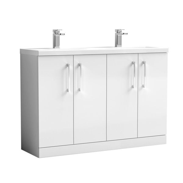 Picture of Nuie Arno 1200mm Floor Standing 4 Door Vanity & Double Basin 2