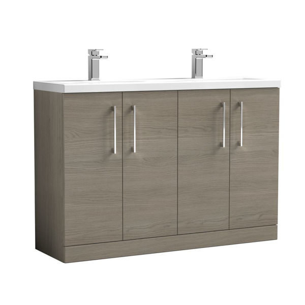 Picture of Nuie Arno 1200mm Floor Standing 4 Door Vanity & Double Basin 2