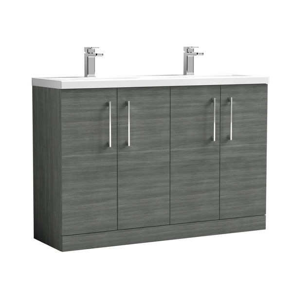 Picture of Nuie Arno 1200mm Floor Standing 4 Door Vanity & Double Basin 2