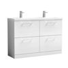 Picture of Nuie Arno 1200mm Floor Standing 4 Drawer Vanity & Double Basin 2