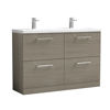 Picture of Nuie Arno 1200mm Floor Standing 4 Drawer Vanity & Double Basin 2