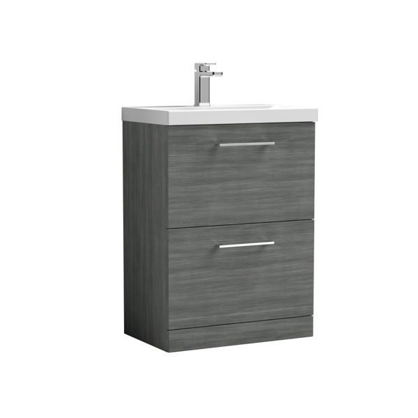 Picture of Nuie Arno 600mm Floor Standing 2 Drawer Vanity & Basin 1