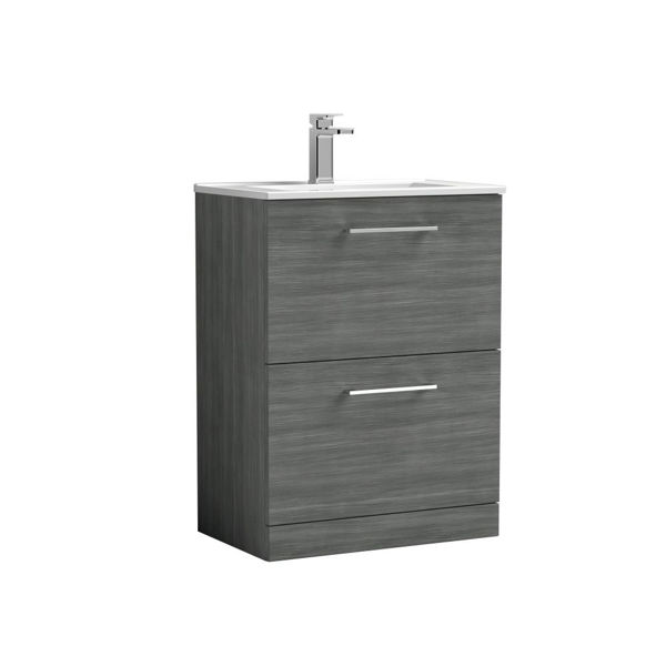 Picture of Nuie Arno 600mm Floor Standing 2 Drawer Vanity & Basin 2