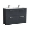 Picture of Nuie Arno 1200mm Floor Standing 4 Drawer Vanity & Double Basin 1