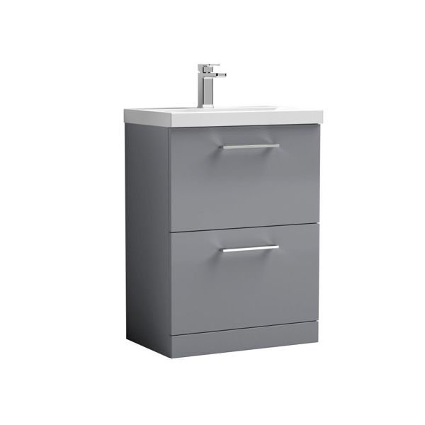 Picture of Nuie Arno 600mm Floor Standing 2 Drawer Vanity & Basin 1