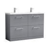 Picture of Nuie Arno 1200mm Floor Standing 4 Drawer Vanity & Double Basin 2