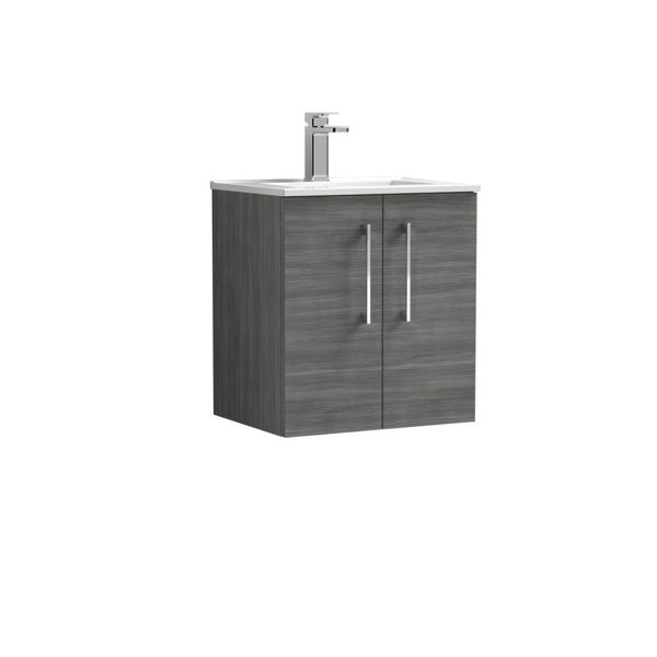 Picture of Nuie Arno 500mm Wall Hung 2 Door Vanity & Basin 2