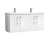 Picture of Nuie Arno 1200mm Wall Hung 4 Door Vanity & Double Basin