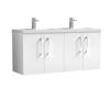 Picture of Nuie Arno 1200mm Wall Hung 4 Door Vanity & Double Basin