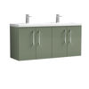 Picture of Nuie Arno 1200mm Wall Hung 4 Door Vanity & Double Basin