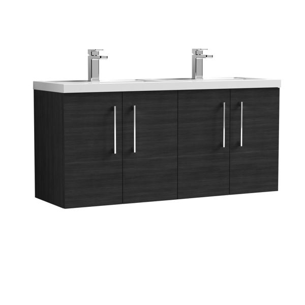 Picture of Nuie Arno 1200mm Wall Hung 4 Door Vanity & Double Basin