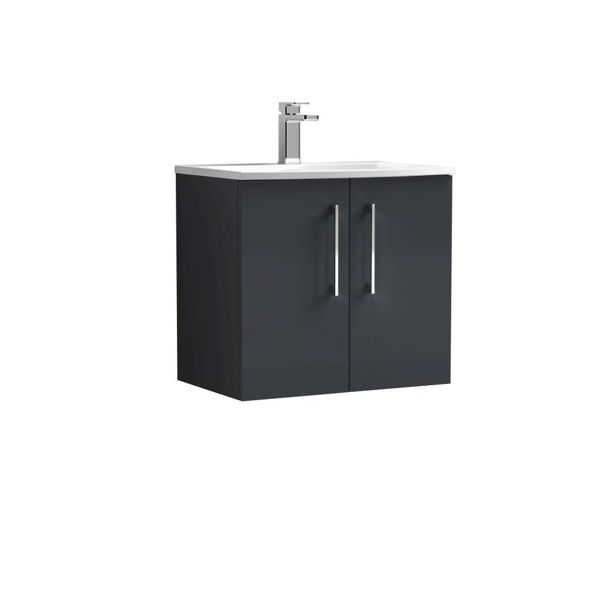 Picture of Nuie Arno 600mm Wall Hung 2 Door Vanity & Basin 4