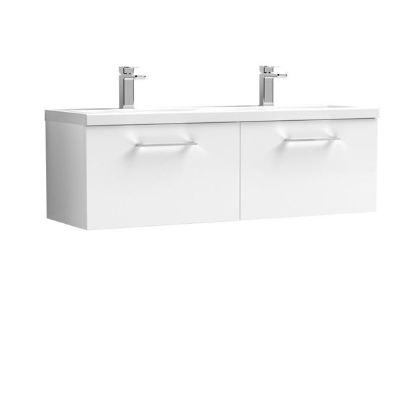 Picture of Nuie Arno 1200mm Wall Hung 2 Drawer Vanity & Double Basin