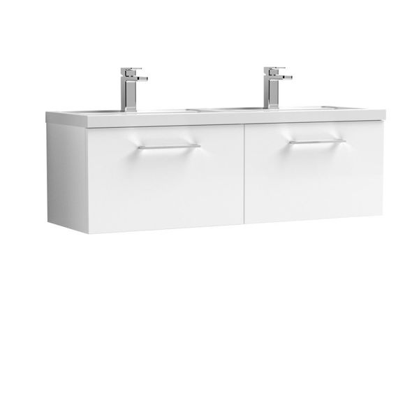 Picture of Nuie Arno 1200mm Wall Hung 2 Drawer Vanity & Double Basin