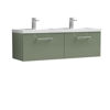 Picture of Nuie Arno 1200mm Wall Hung 2 Drawer Vanity & Double Basin