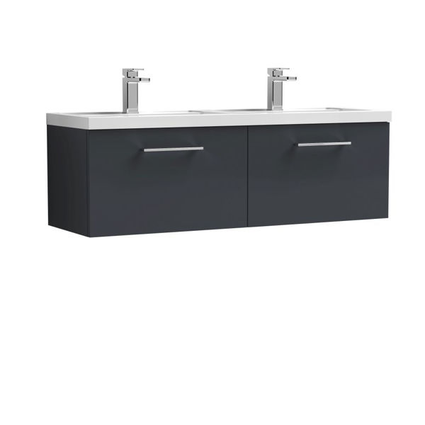 Picture of Nuie Arno 1200mm Wall Hung 2 Drawer Vanity & Double Basin