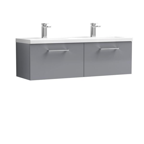 Picture of Nuie Arno 1200mm Wall Hung 2 Drawer Vanity & Double Basin