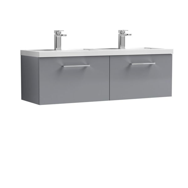 Picture of Nuie Arno 1200mm Wall Hung 2 Drawer Vanity & Double Basin