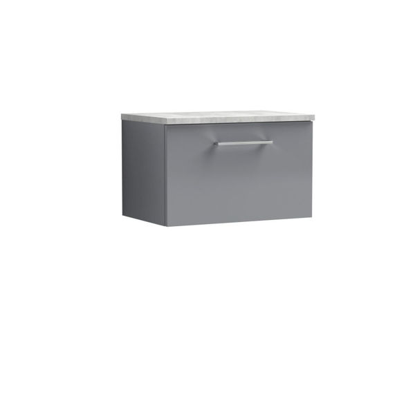 Picture of Nuie Arno 600mm Wall Hung 1 Drawer Vanity & Laminate Top