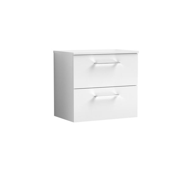 Picture of Nuie Arno 600mm Wall Hung 2 Drawer Vanity & Worktop