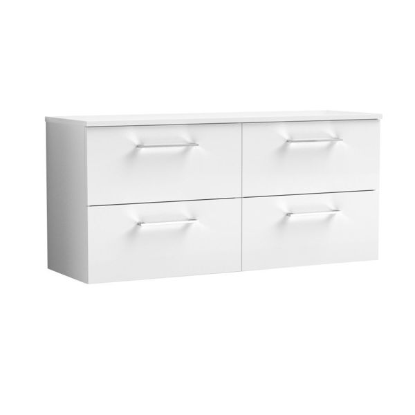 Picture of Nuie Arno 1200mm Wall Hung 4 Drawer Vanity & Worktop