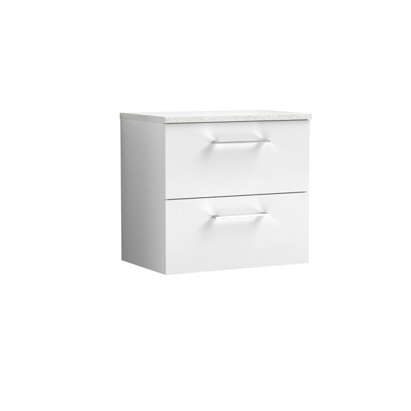 Picture of Nuie Arno 600mm Wall Hung 2 Drawer Vanity & Laminate Top