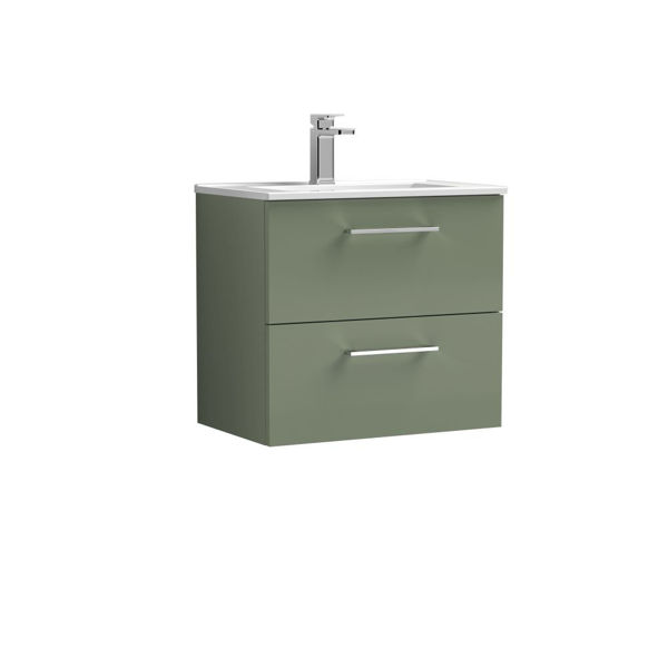 Picture of Nuie Arno 600mm Wall Hung 2 Drawer Vanity & Basin 2