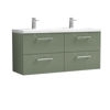 Picture of Nuie Arno 1200mm Wall Hung 4 Drawer Vanity & Double Basin