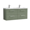 Picture of Nuie Arno 1200mm Wall Hung 4 Drawer Vanity & Double Basin