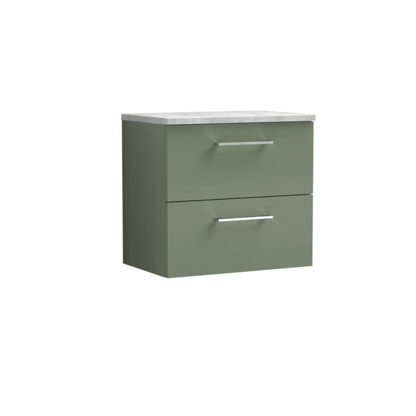 Picture of Nuie Arno 600mm Wall Hung 2 Drawer Vanity & Laminate Top