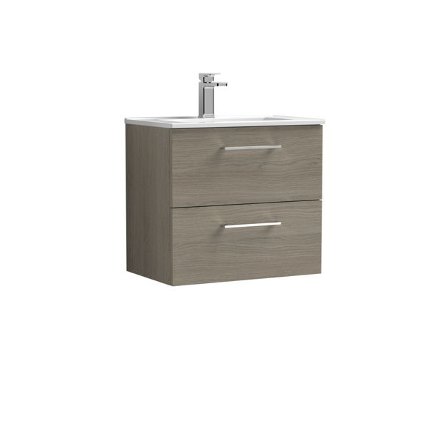 Picture of Nuie Arno 600mm Wall Hung 2 Drawer Vanity & Basin 2