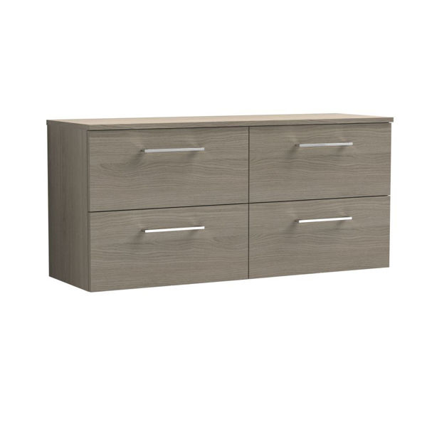 Picture of Nuie Arno 1200mm Wall Hung 4 Drawer Vanity & Worktop