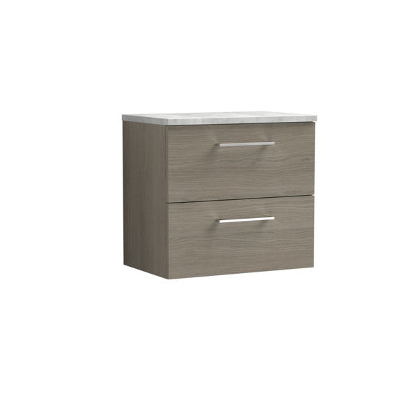 Picture of Nuie Arno 600mm Wall Hung 2 Drawer Vanity & Laminate Top