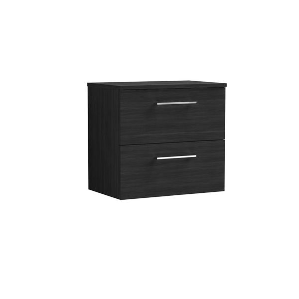 Picture of Nuie Arno 600mm Wall Hung 2 Drawer Vanity & Worktop