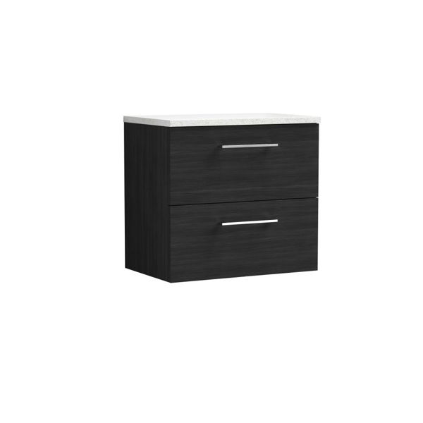 Picture of Nuie Arno 600mm Wall Hung 2 Drawer Vanity & Laminate Top