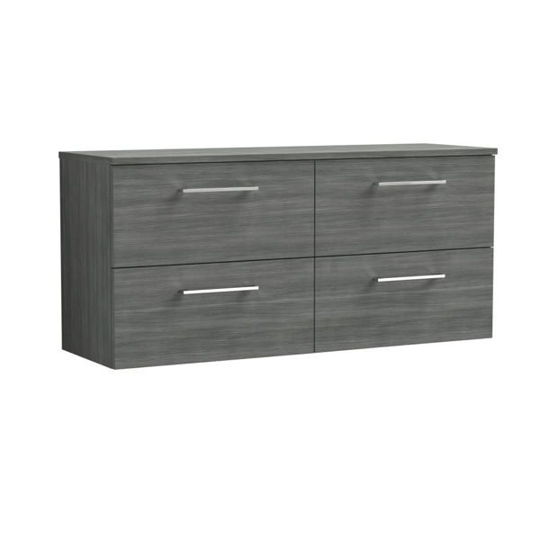 Picture of Nuie Arno 1200mm Wall Hung 4 Drawer Vanity & Worktop