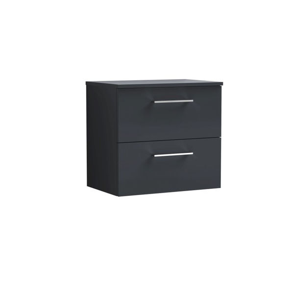 Picture of Nuie Arno 600mm Wall Hung 2 Drawer Vanity & Worktop