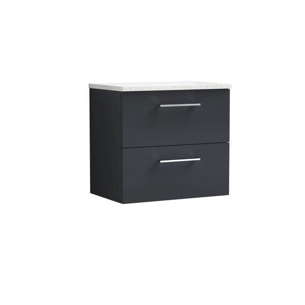 Picture of Nuie Arno 600mm Wall Hung 2 Drawer Vanity & Laminate Top