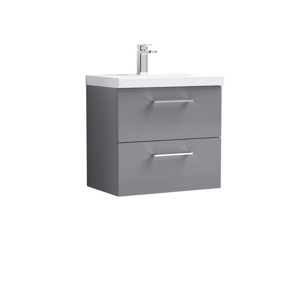 Picture of Nuie Arno 600mm Wall Hung 2 Drawer Vanity & Basin 1