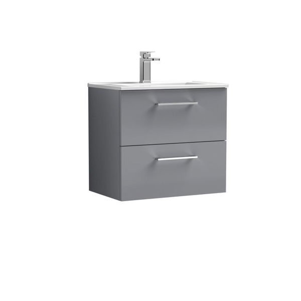 Picture of Nuie Arno 600mm Wall Hung 2 Drawer Vanity & Basin 2